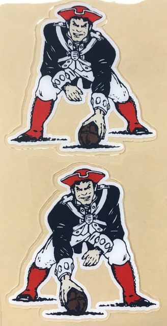 NE Patriots Throwback Side Decals Right and Left side mirrored 
